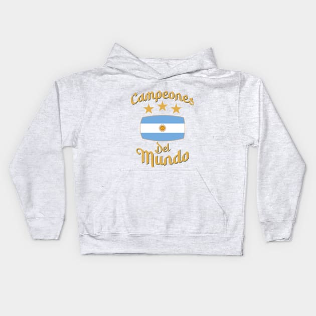 Argentina Campeones del Mundo Kids Hoodie by Barotel34